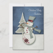 Kerstfeest Snowman Kaart (Voorkant)