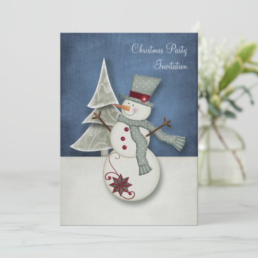 Kerstfeest Snowman Kaart (Staand voorkant)