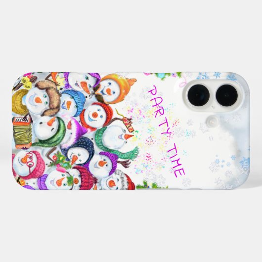 Kerstfeest Snowmans Case-Mate iPhone Case (Achterkant (horizontaal))