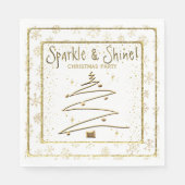 Kerstfeest Sparkle en Shine Paper Servet (Voorkant)
