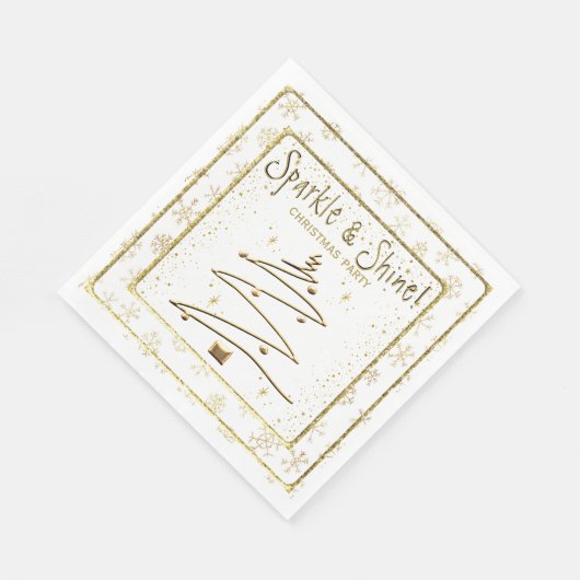 Kerstfeest Sparkle en Shine Paper Servet (Hoek)