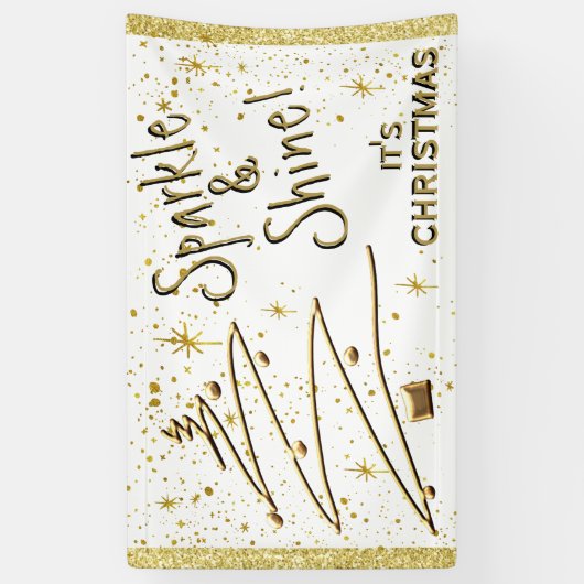 Kerstfeest, Sparkle, Hangende Banner (Verticaal)