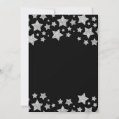 Kerstfeest Sparkle Stars Merry helder zwart Kaart (Achterkant)