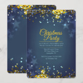 Kerstfeest Sparkles Uitnodiging (Voorkant / Achterkant)