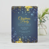 Kerstfeest Sparkles Uitnodiging (Staand voorkant)
