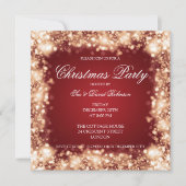 Kerstfeest Sparkling Lights Gold Kaart (Voorkant)