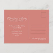 Kerstfeest Sparkling Trees Roos Gold Briefkaart (Achterkant)