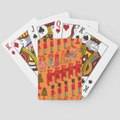 Kerstfeest Speelgoed  Antiek feestrooster Pokerkaarten (Achterkant)