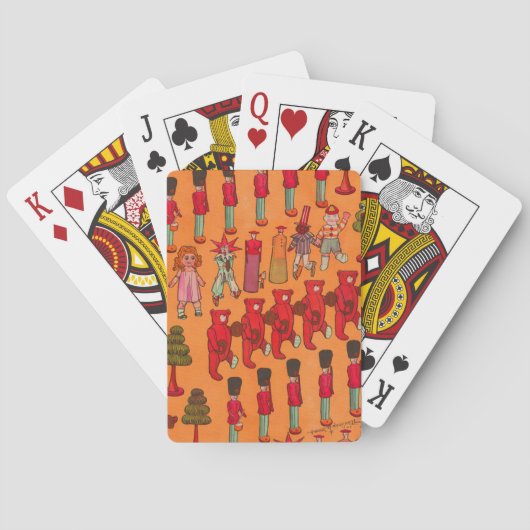 Kerstfeest Speelgoed Antiek feestrooster Pokerkaarten (Achterkant)