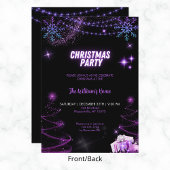 Kerstfeest sprankelende bomen | Sneeuwvlokken Ster Kaart