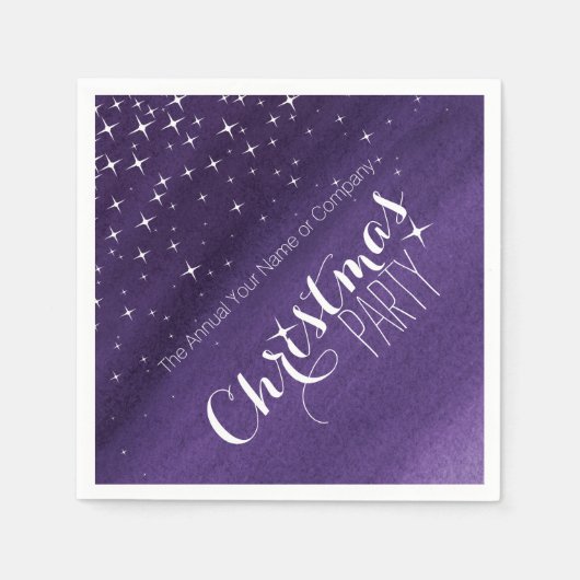Kerstfeest sterrennacht aangepaste servetten (Voorkant)