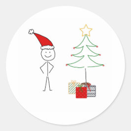 Kerstfeest sticker voor cadeaus en cadeaus