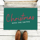 Kerstfeest | Stijlvol Trendy Forest Green Deurmat