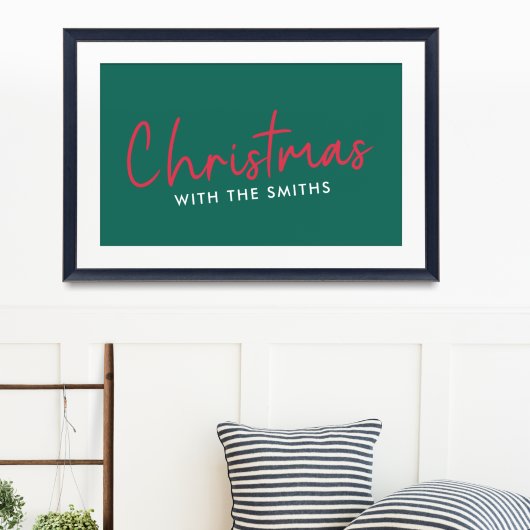 Kerstfeest | Stijlvol Trendy Forest Green Poster