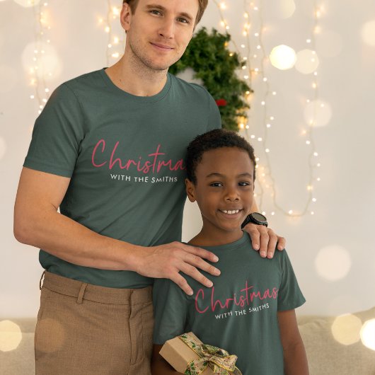 Kerstfeest | Stijlvol Trendy Forest Green T-shirt