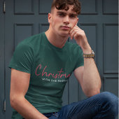 Kerstfeest | Stijlvol Trendy Forest Green T-shirt