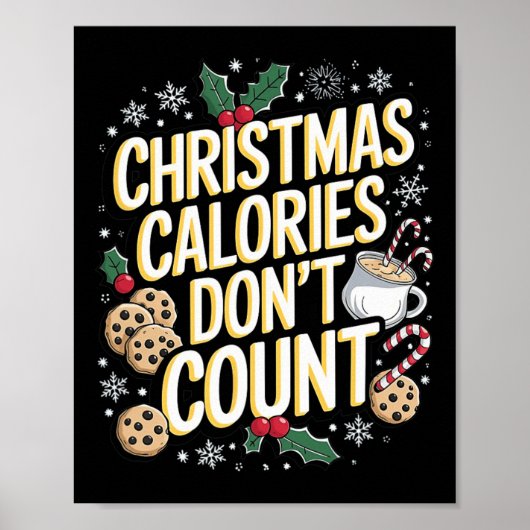 Kerstfeest T-shirt - Holiday Indulgence Poster (Voorkant)