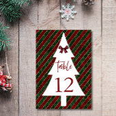 Kerstfeest Tafel nummmerkaart Kaart