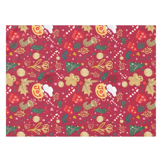 kerstfeest tafelkleed (Voorkant (Horizontaal))