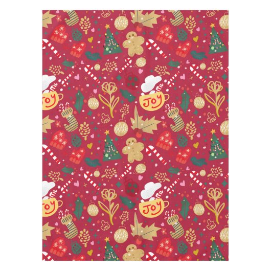 kerstfeest tafelkleed (Voorkant)