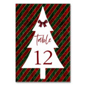 Kerstfeest Tafelnummerkaart Kaart (Voorkant)