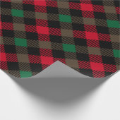 kerstfeest Tartan Pset Cadeaupapier (Hoek)