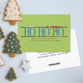 Kerstfeest Teal & Green Elf Shenanigans Personeel Kaart
