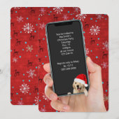 Kerstfeest Tekst uitnodiging op telefoon (Voorkant / Achterkant)