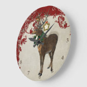 Kerstfeest ter ere van Antlers Damask Grote Klok (Hoek)