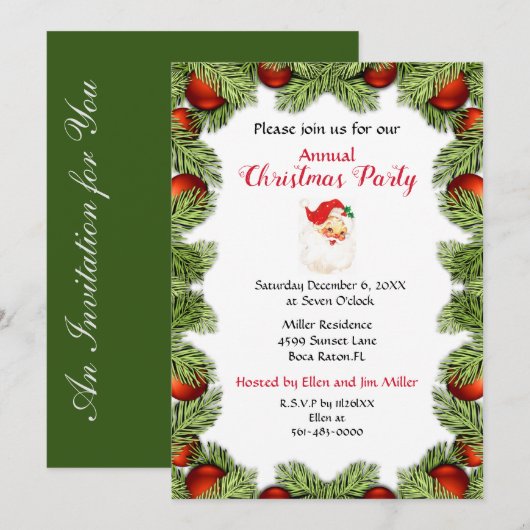 Kerstfeest thuis kaart (Voorkant / Achterkant)