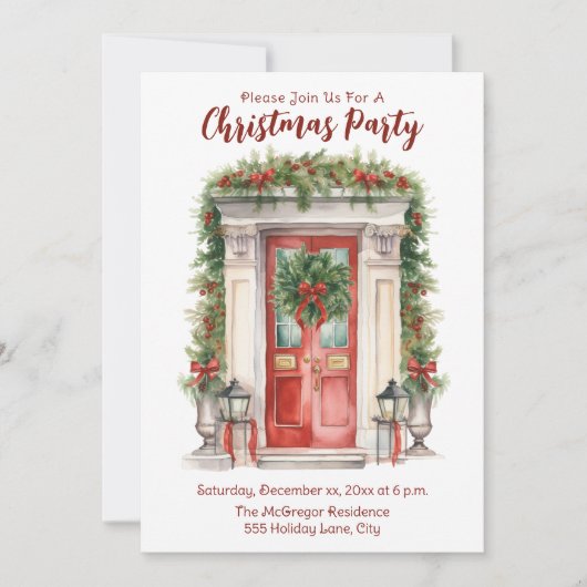 Kerstfeest thuis kaart (Voorkant)