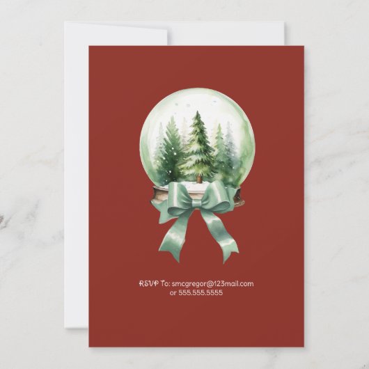 Kerstfeest thuis kaart (Achterkant)