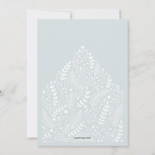 Kerstfeest thuis kaart (Achterkant)