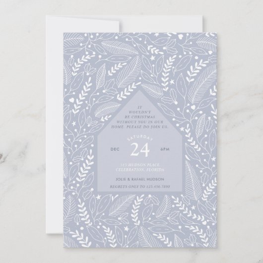 Kerstfeest thuis kaart (Voorkant)