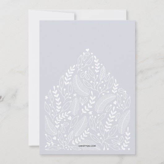 Kerstfeest thuis kaart (Achterkant)