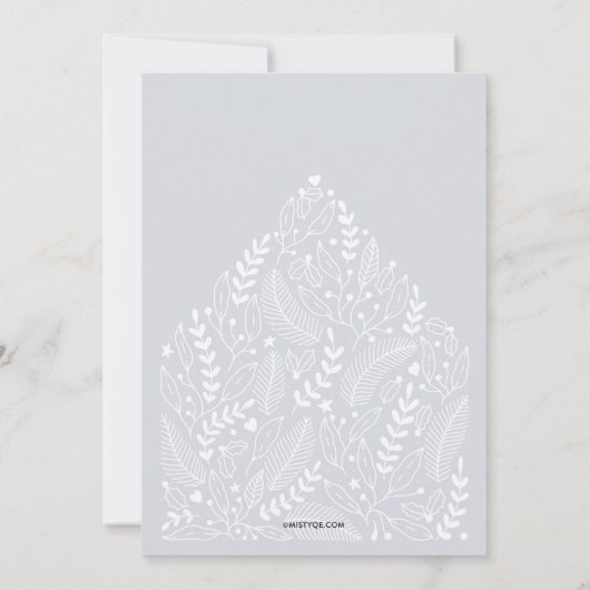 Kerstfeest thuis kaart (Achterkant)