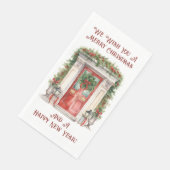 Kerstfeest thuis servet (Hoek)