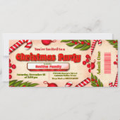 Kerstfeest Ticket  Kaart (Voorkant)