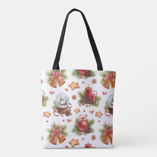  kerstfeest tote bag (Achterkant)