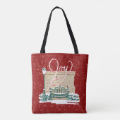 kerstfeest tote bag (Achterkant)