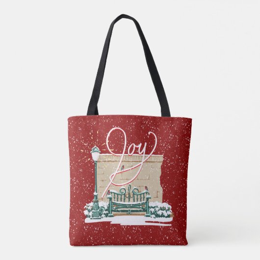 kerstfeest tote bag (Achterkant)