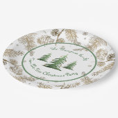 kerstfeest, trim-de-boom, familienaam, papieren bordje (Gekanteld)