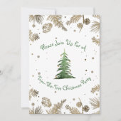 kerstfeest, trim-de-boom, kaart (Voorkant)