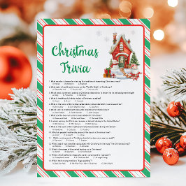 Kerstfeest Trivia Spel Feestdagenkaart