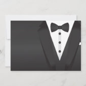 Kerstfeest Tuxedo Bow Stropdas Ball Diner Uitnodig Kaart (Achterkant)