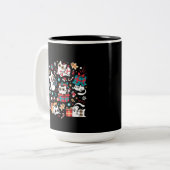 Kerstfeest Tweekleurige Koffiemok (Voorkant links)