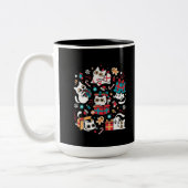 Kerstfeest Tweekleurige Koffiemok (Links)