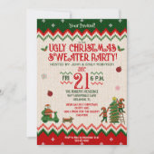Kerstfeest Ugely Sweater Grappige Volwassene Vakan Kaart (Voorkant)