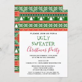 Kerstfeest Ugly Sweater Party Kaart