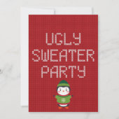 Kerstfeest Ugly Sweater Party Kaart (Voorkant)